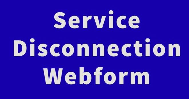 service disconnect webform Opens in new window